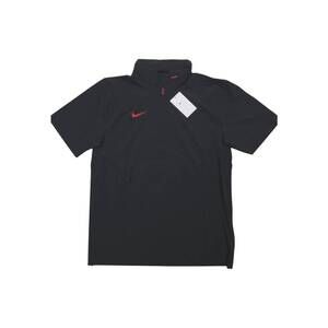 NEW NIKE men's short-sleeve lightweight coaches jacket in black/university red